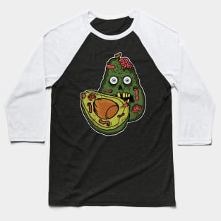 Halloween Zombie Avocado Baseball T-Shirt